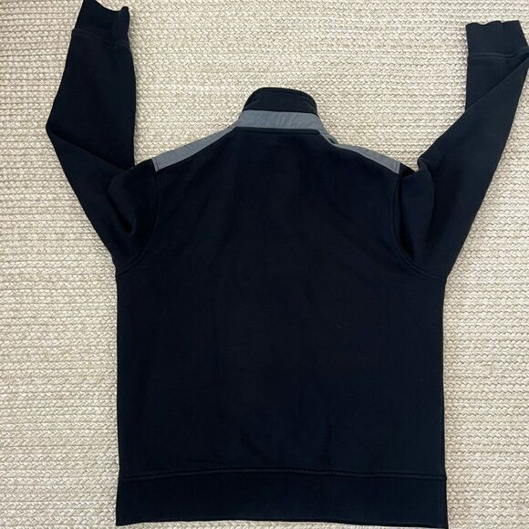 Michael kors mens long sleeve black half zip sweater jacket size large I245 - Picture 3 of 5